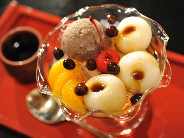白玉クリームあんみつ